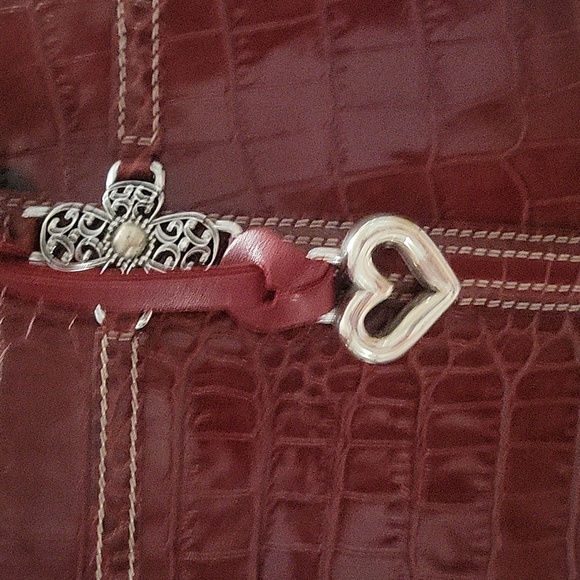 Brighton Vintage Cherry Red Snakeskin Bag - Picture 2 of 9